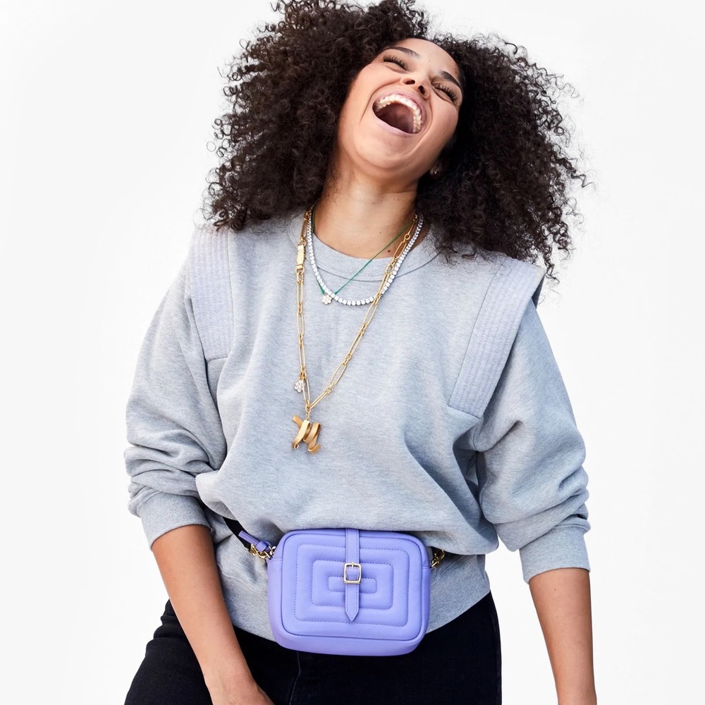 Clare V. Channel Quilted Sweatshirt - Size Small